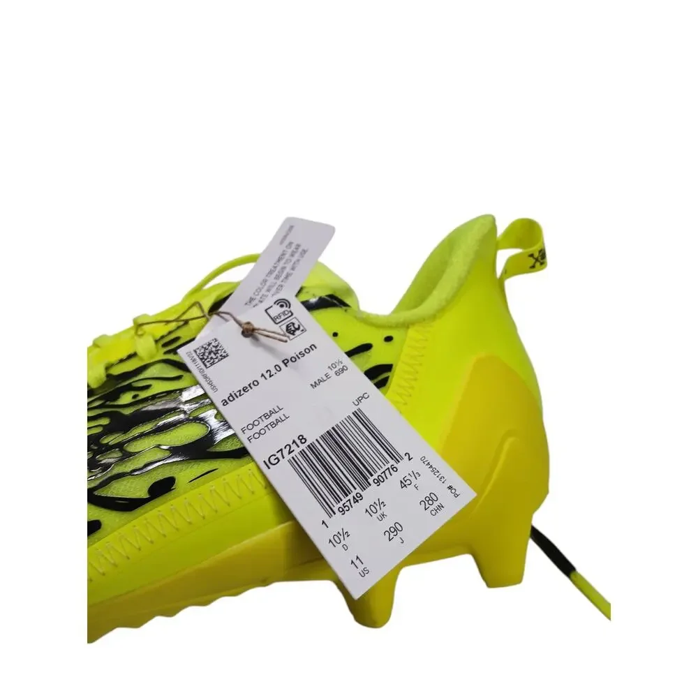 Adidas Adizero 12.0 Poison Sz 11 Solar Yellow Football Cleats IG7218